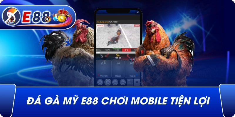 Đá gà Mỹ e88 chơi mobile tiện lợi